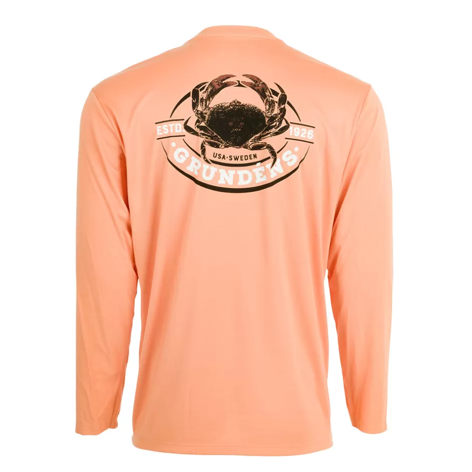 Men Grundéns Tech Tee Ls - Crab Print