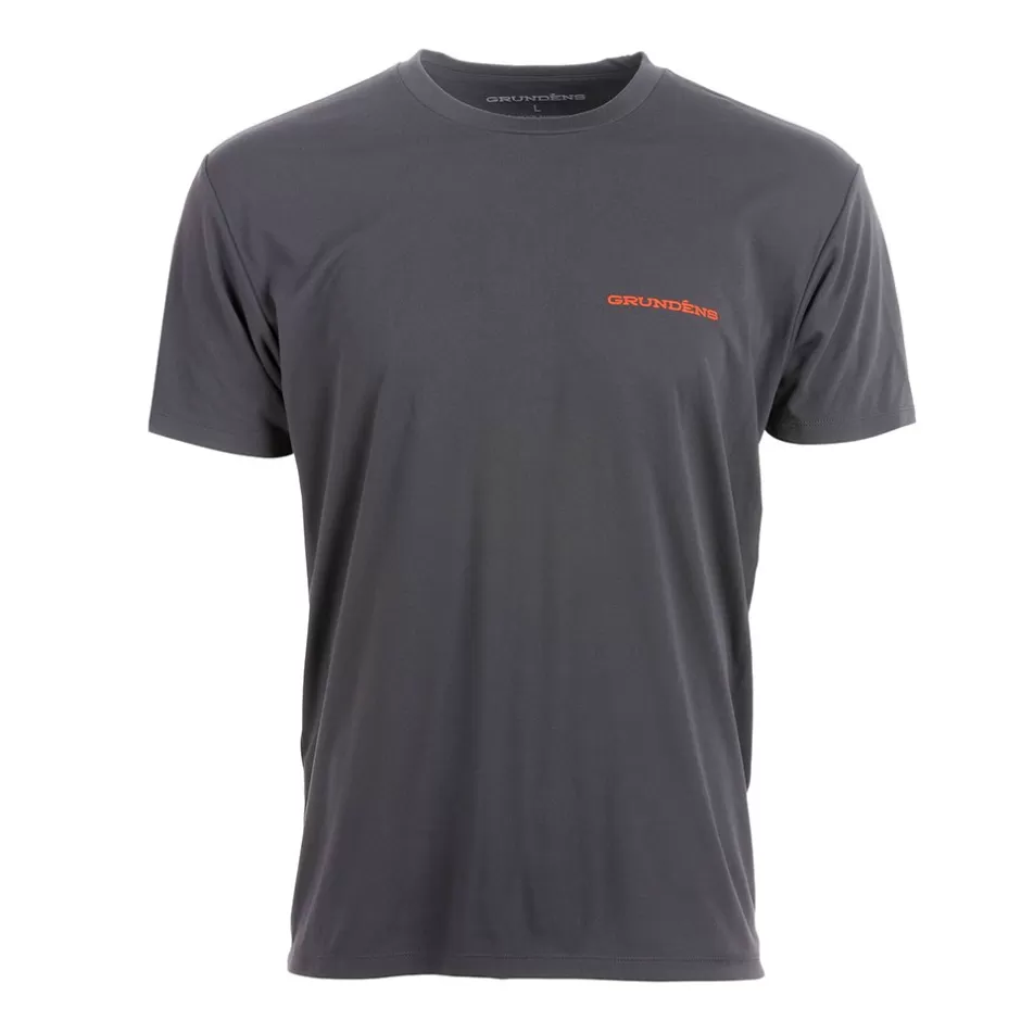 Men Grundéns Tech Tee Ss- Linear Wave Print